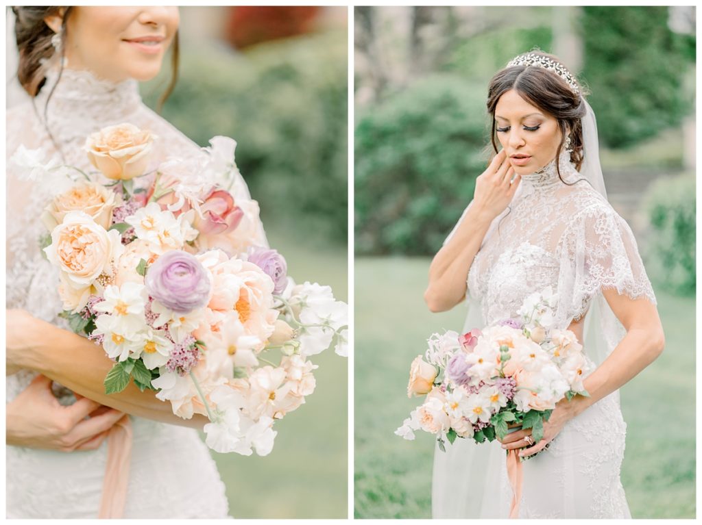 Bridal bouquet with pastel ranunculus