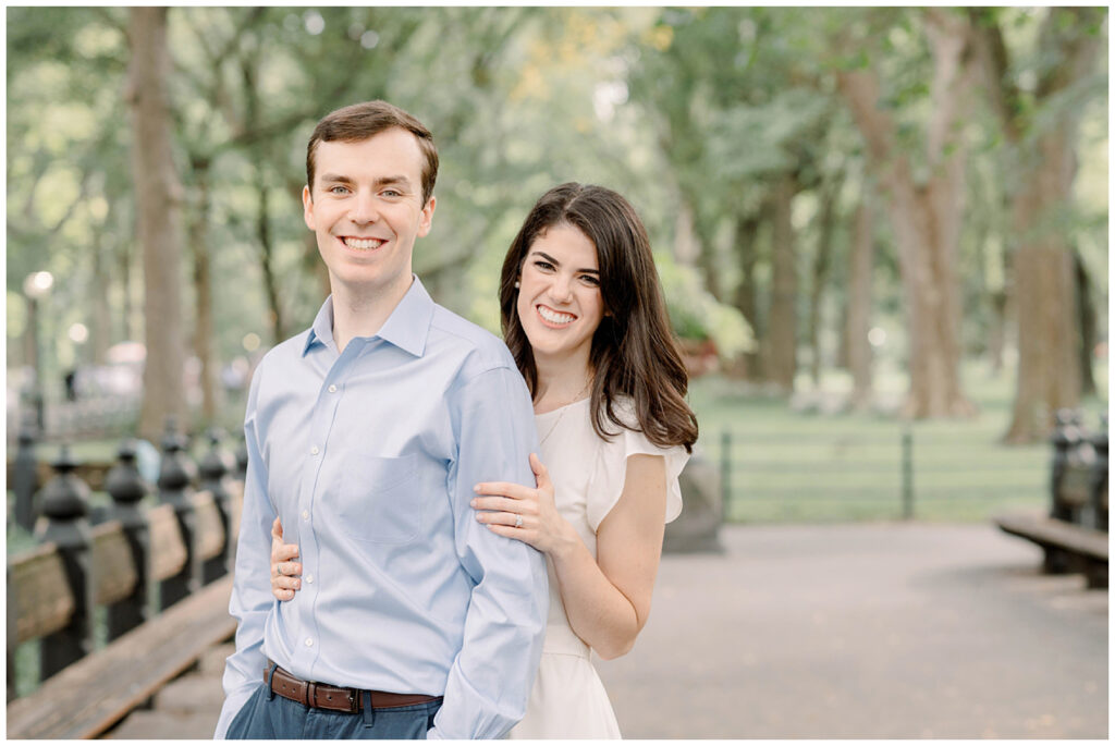 Light and airy Engagement Photo at the Central Park Mall