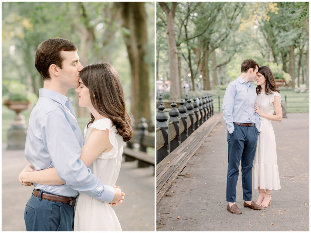 Forehead Kiss Pose Engagement Session