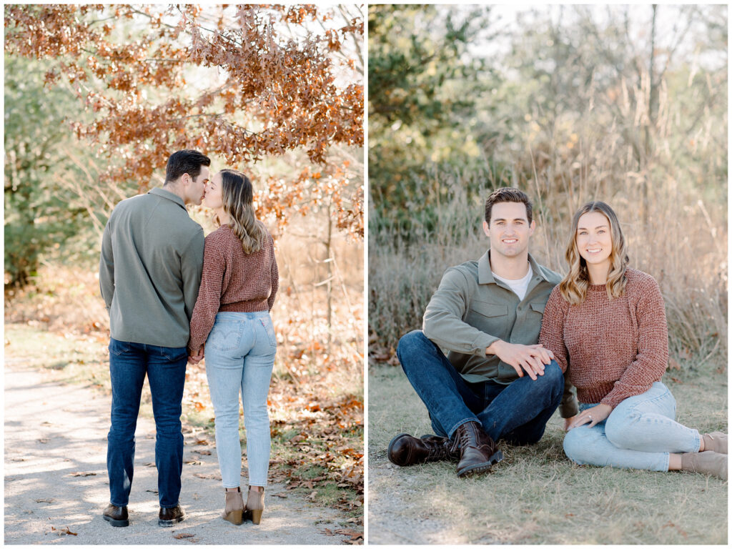 cobus creek south bend fall engagement session 