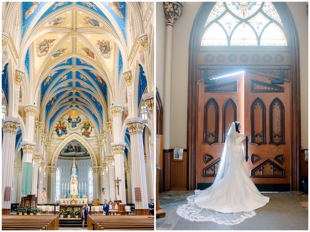 Bride at The Basilica of the Sacred Heart