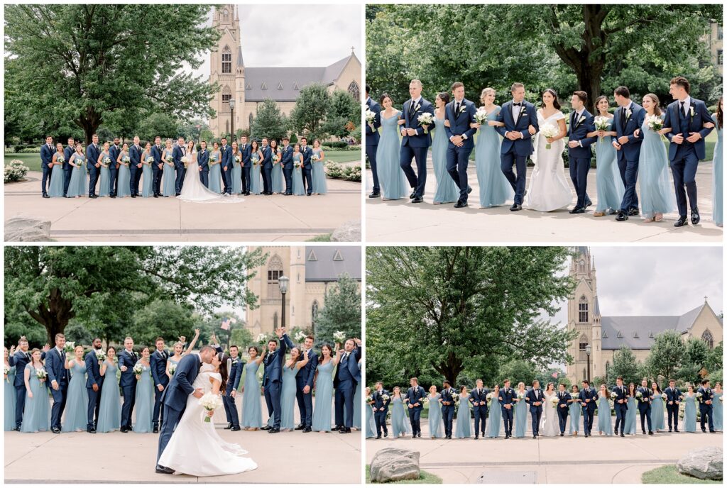 Dusty Blue and Navy Bridal Party