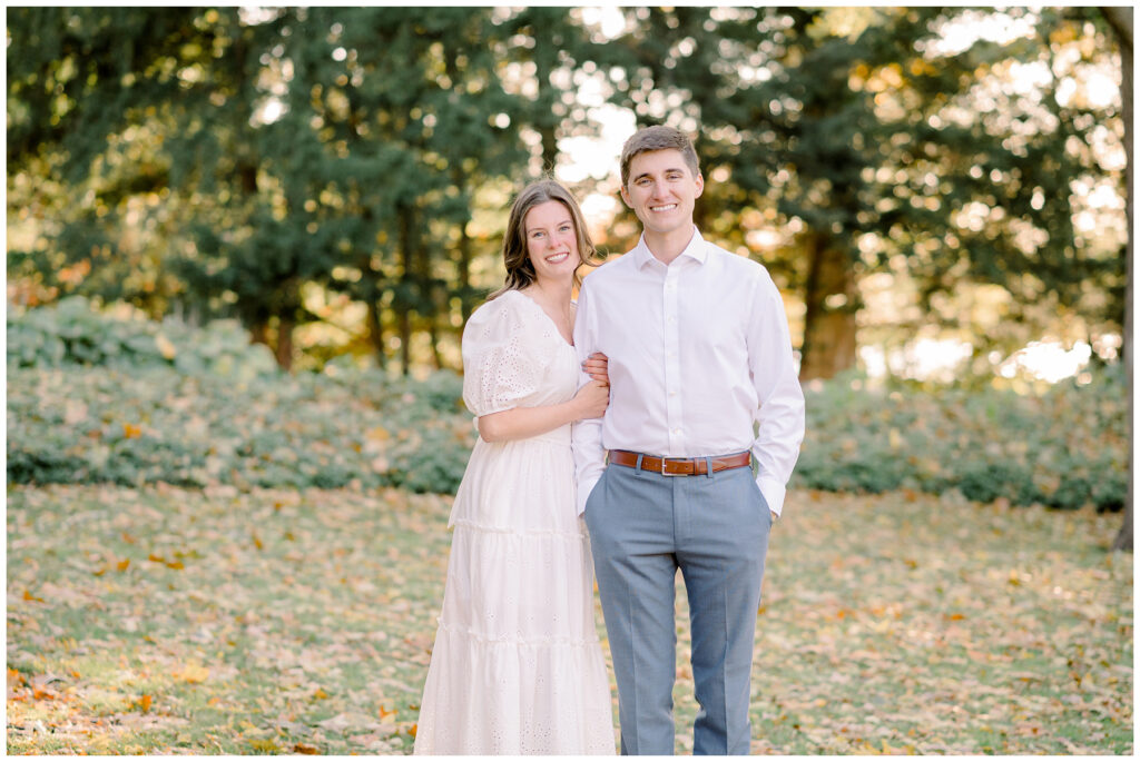 Fall engagement photographs at Notre Dame 