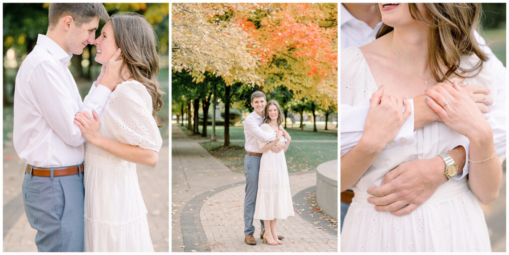 notre dame fall engagement session 