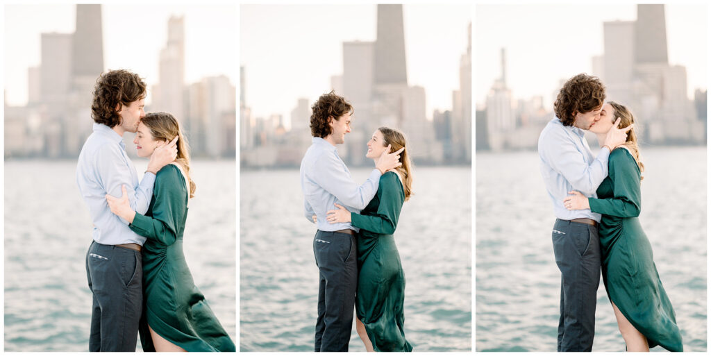 North Avenue Beach Engagement Session in the Fall