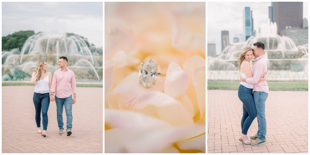 buckingham fountain chicago il engagement ring 