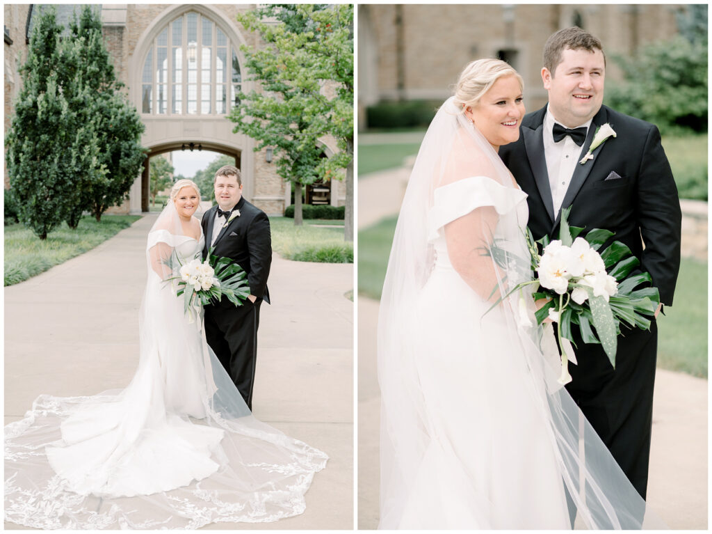 notre dame bride and groom 