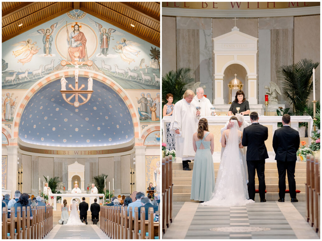 Catholic Wedding Mass, St. Pius X Church Granger IN, Black Tie Wedding at St. Pius X Church Granger IN