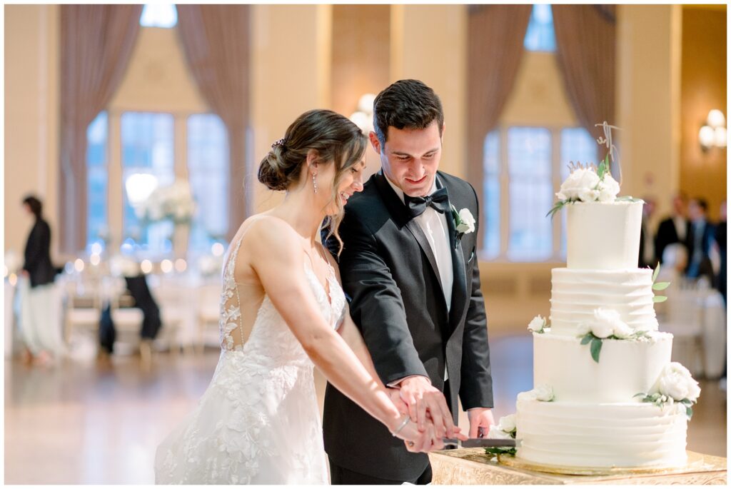 South Bend Wedding Cakes, Black Tie Wedding Cake, Classic White Wedding Cakes