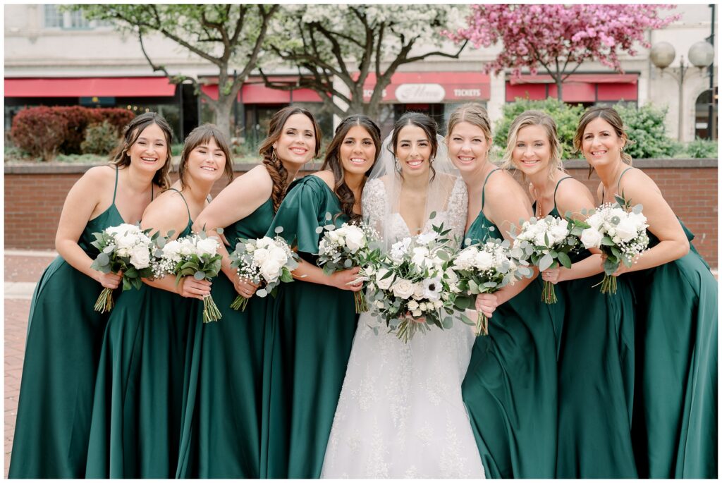 Emerald Green Bridesmaids Dresses 