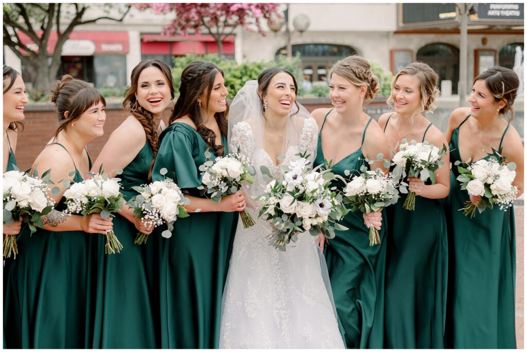 Emerald Green & White Florals Wedding South Bend Indiana 