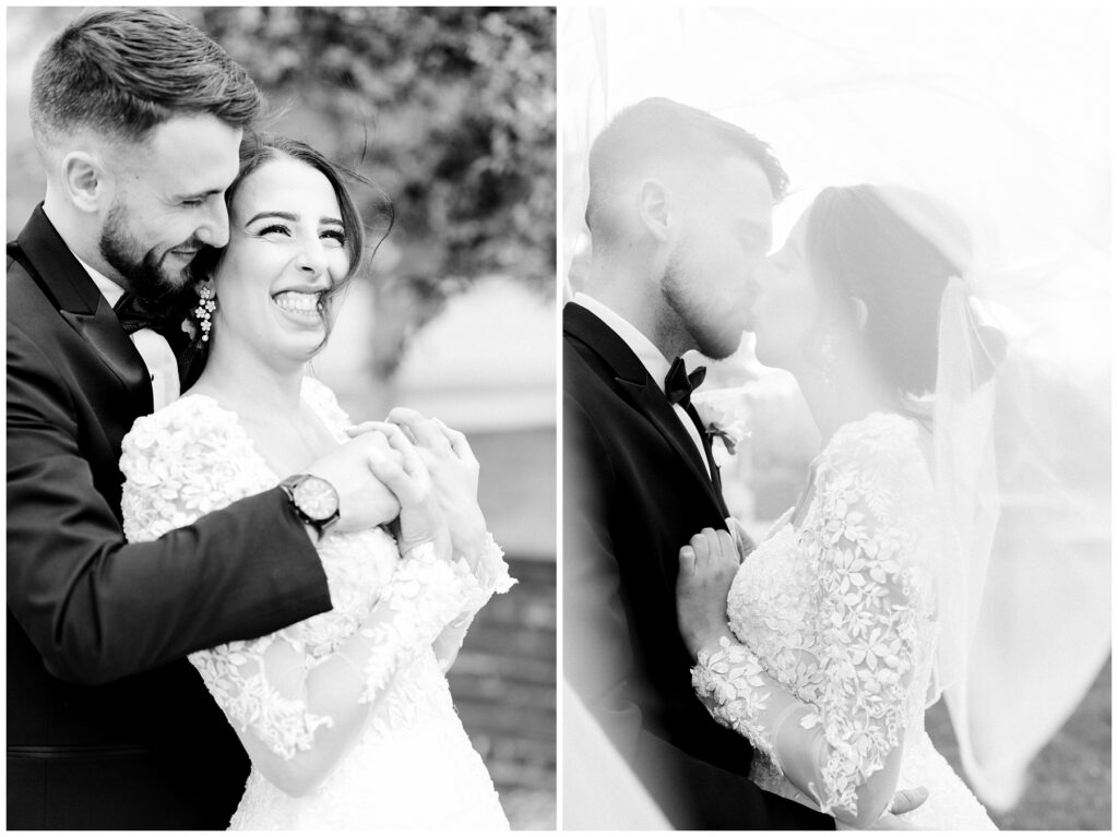Black and White Wedding Portraits, South Bend Indiana Wedding 