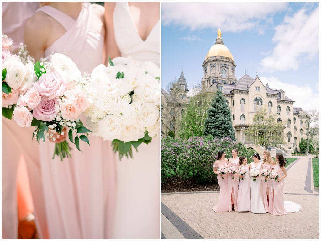 Early spring wedding at Notre Dame