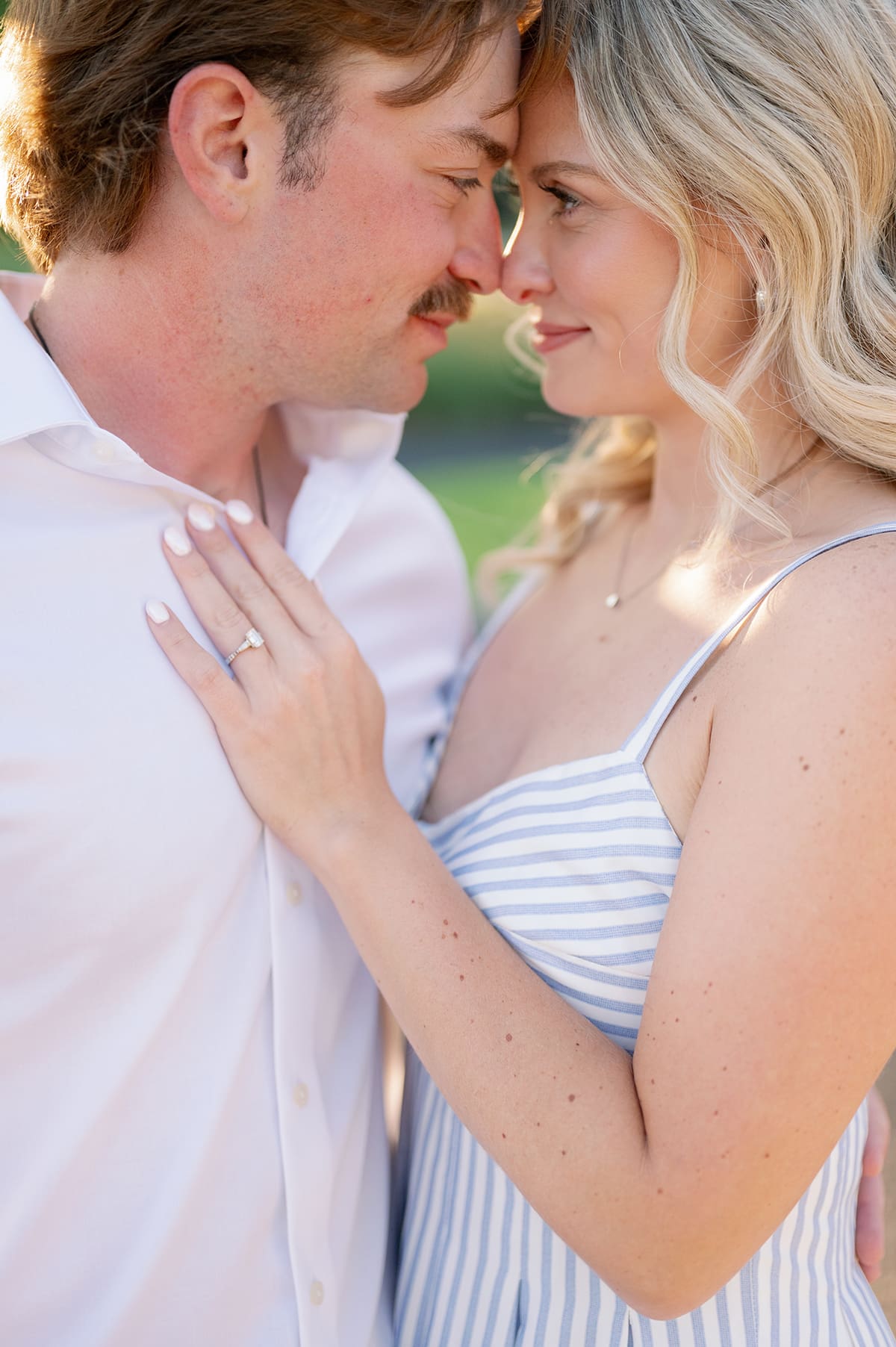 Golden Hour Engagement photos at notre dame